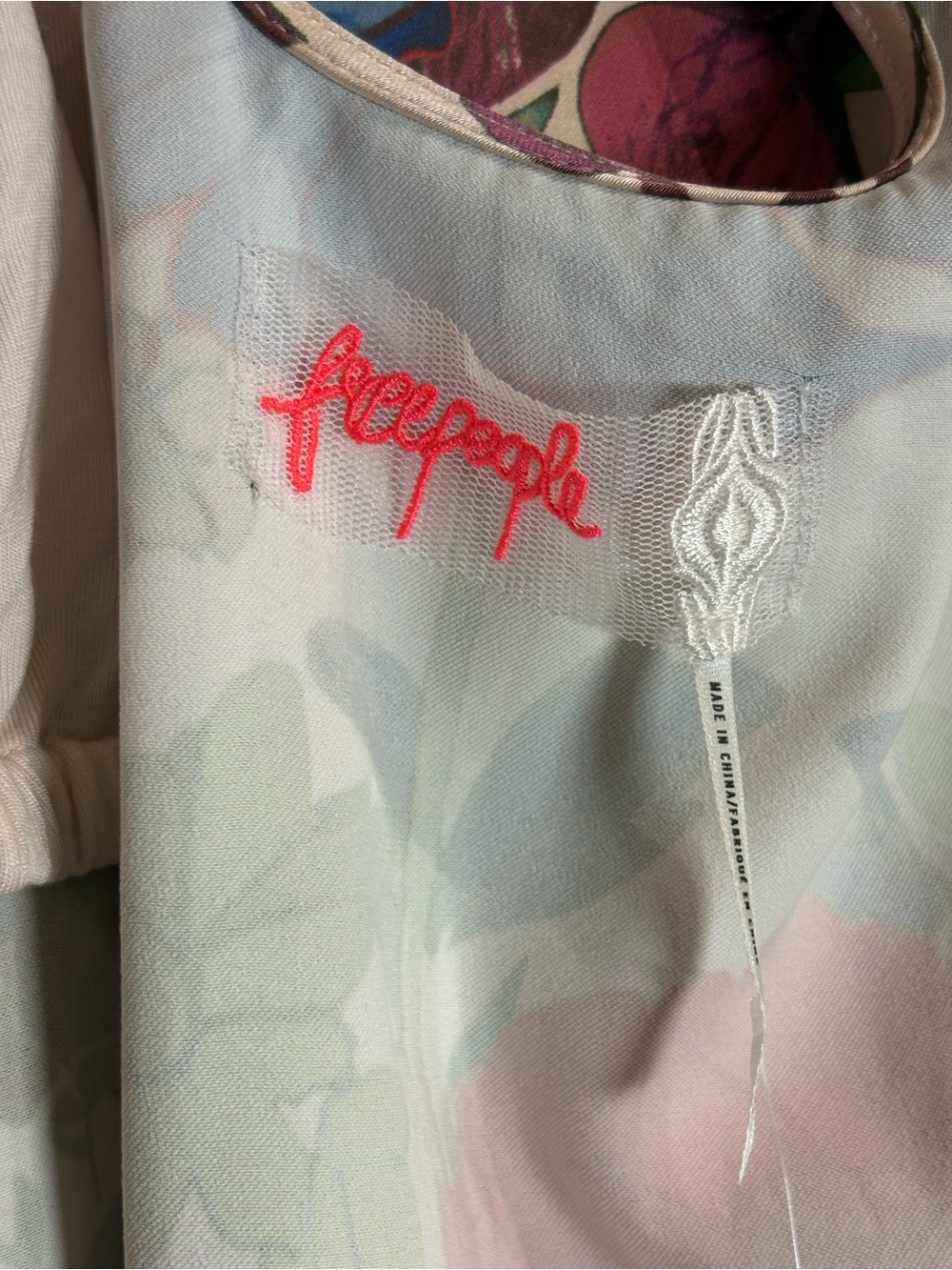 Free People Botanical Maxi Dress Spring Combo Floral Strappy Slip NWT Medium - Picture 12 of 14